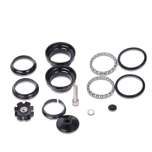 Micargi 1-1/8"Bike Threadless Headset Bearing for Stretch Beach Cruiser Bike Black /Chrome