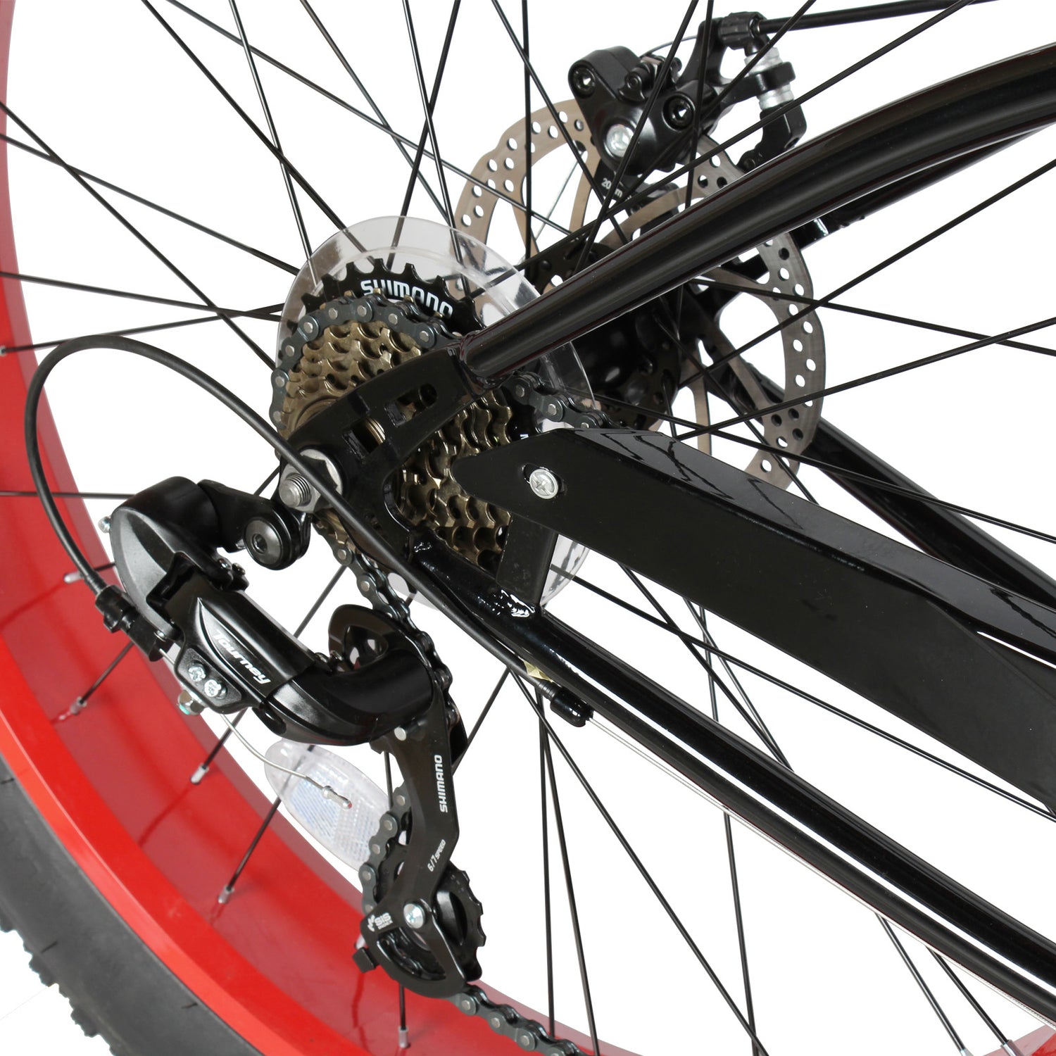 Close up of Micargi Slugo SS Beach Cruiser Bike 7-Speed Mechanical Disc Brake