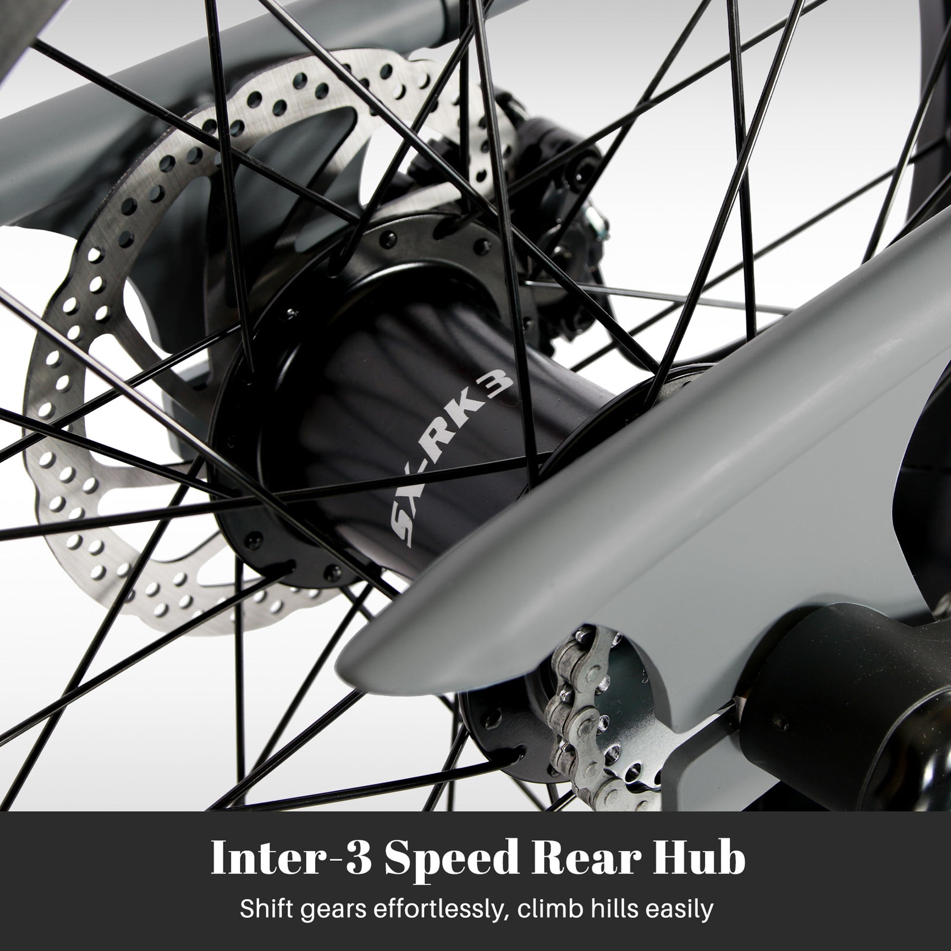 Master 3i 20-inch 3-speed stretch chopper cruiser bike