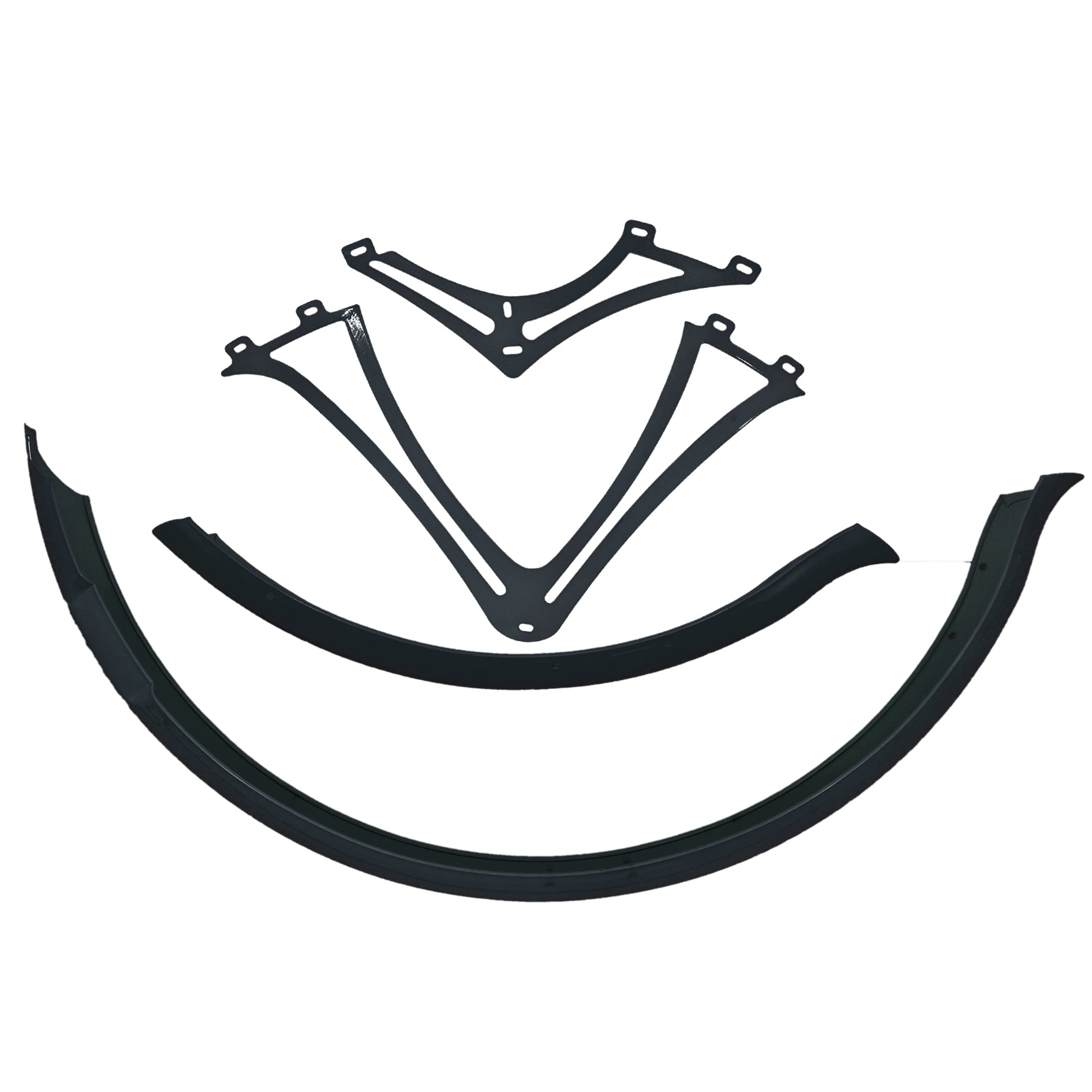 Micargi Boston GT7 Bike Fender with Bracket in Matte Black 26"