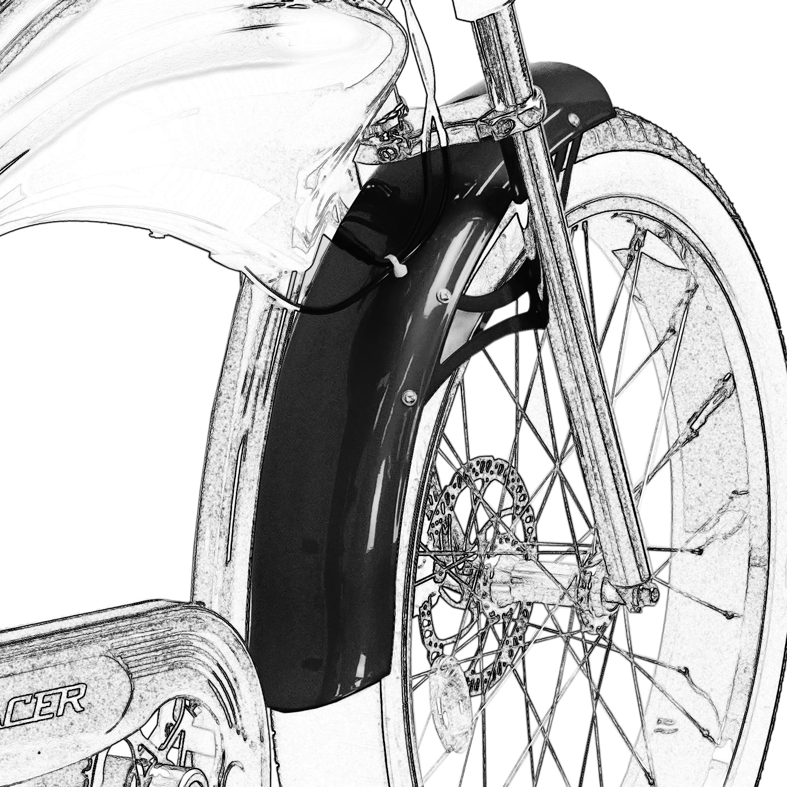 Front fender bicycle sales