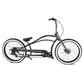 Micargi Boston GT7 Stretch Cruiser Bicycle 7-speed Disc Brake White Wall Tire in Black