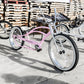 Micargi Bronco 3.0 29'' Stretch Beach Cruiser Bike in pink high rise handlebar wide saddle