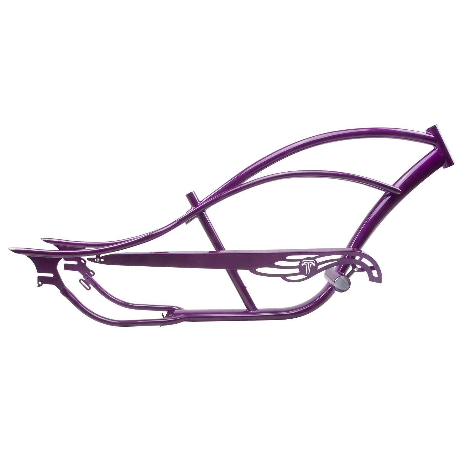 Micargi Bronco chopper Stretch cruiser bike frame 26" coaster brake 7 Speed Purple