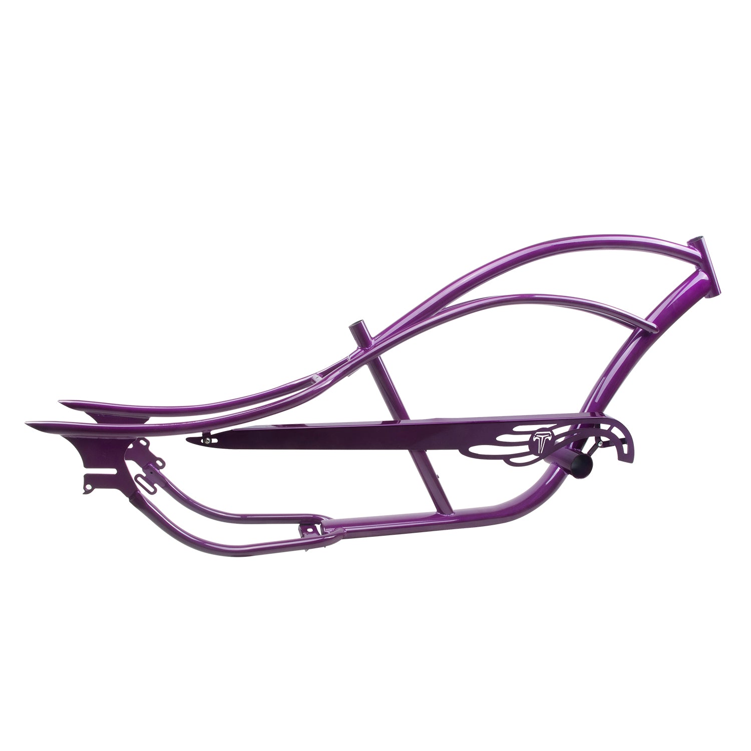 Micargi Bronco chopper Stretch cruiser bike frame 26" coaster brake 7 Speed Purple