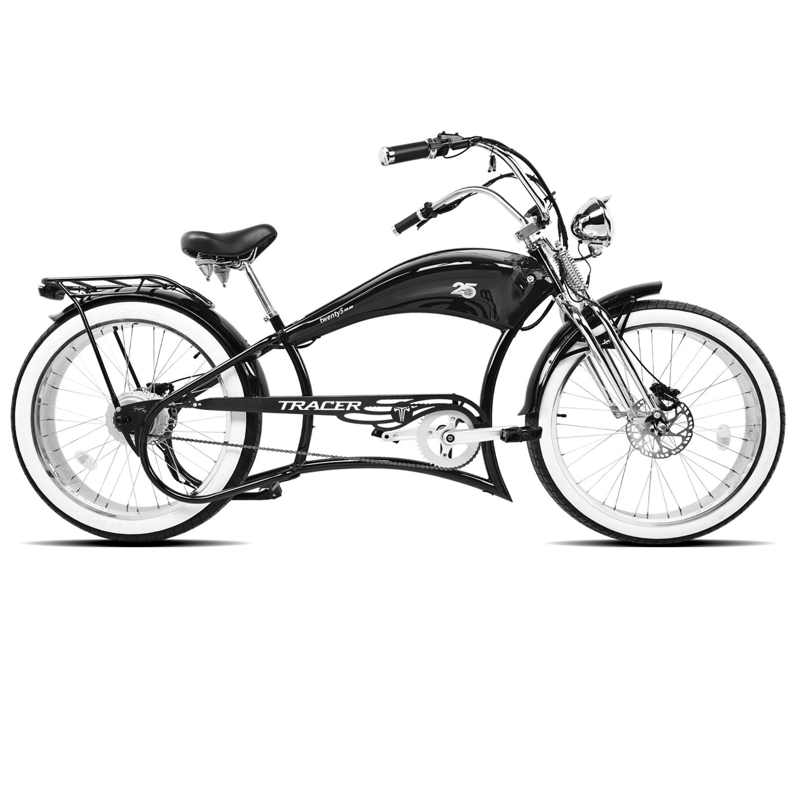 Tracer 800W Twenty5 Chopper Stretch Cruiser Electric Bike