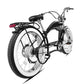 side view of Twenty5 GT 800W Electric Chopper Bike Triple tree fork mid-rise handlebar disc brake