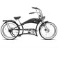 Twenty5 GT 800W Electric Chopper Bike fat tire black with fenders 26inch