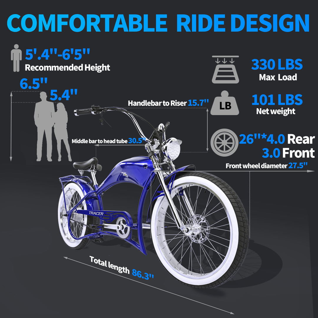 Twenty5 GT/DS 800W Electric Chopper Bike