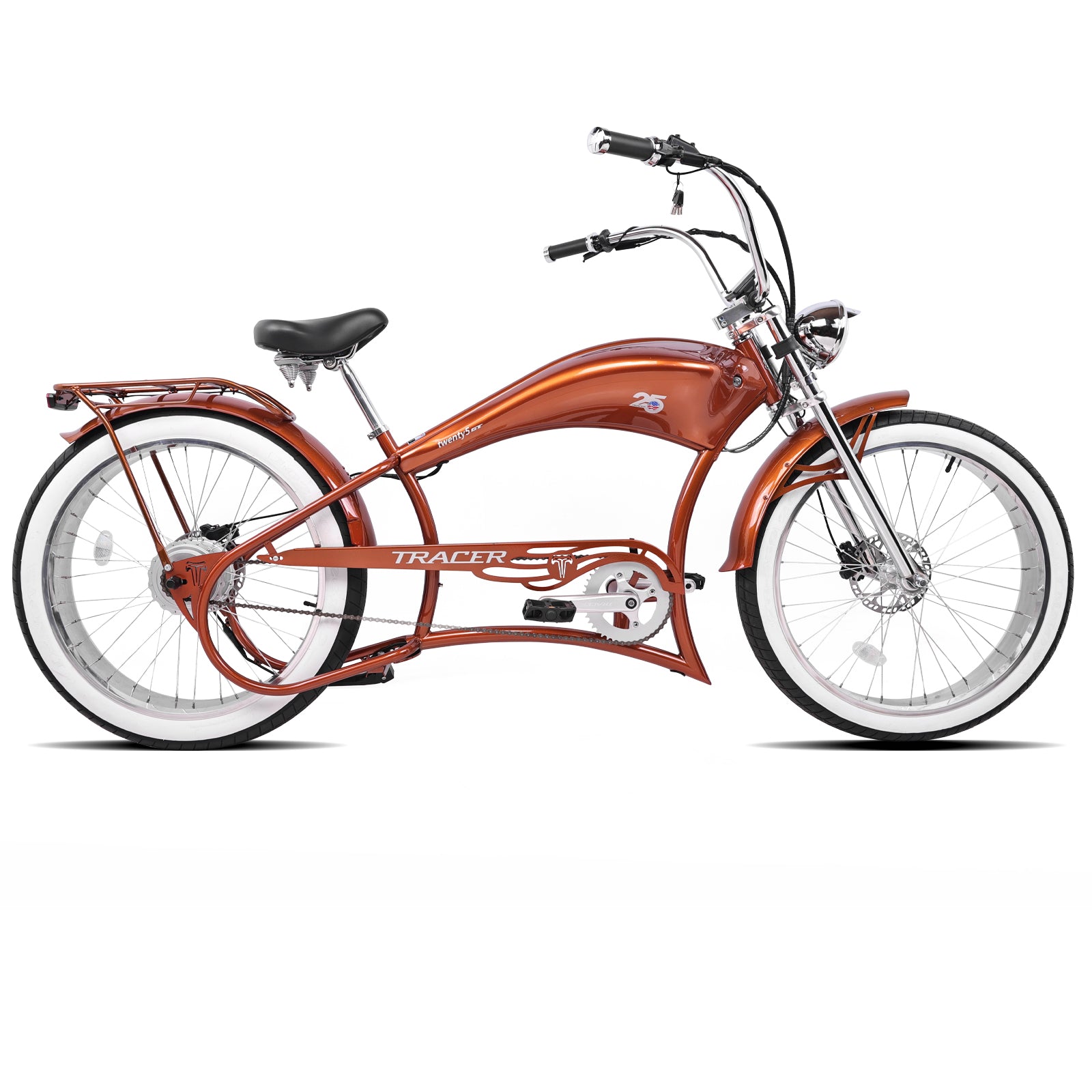G-M Hi-spec-bikeページ Twenty5 GT/DS 800W Electric Chopper Bike