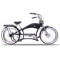 Twenty5 GT 800W Electric Chopper Bike black oversized frame wite wall fat tire