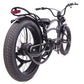 Side view of Tracer Beyond Pro Stretch Cruiser Electric Bicycle 800W Rear Hub Motor with Rack 