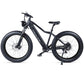 Tracer Tacoma Fat Tire Electric Mountain Bike 26 inch in Matte Black 7 speed Durable Kickstand