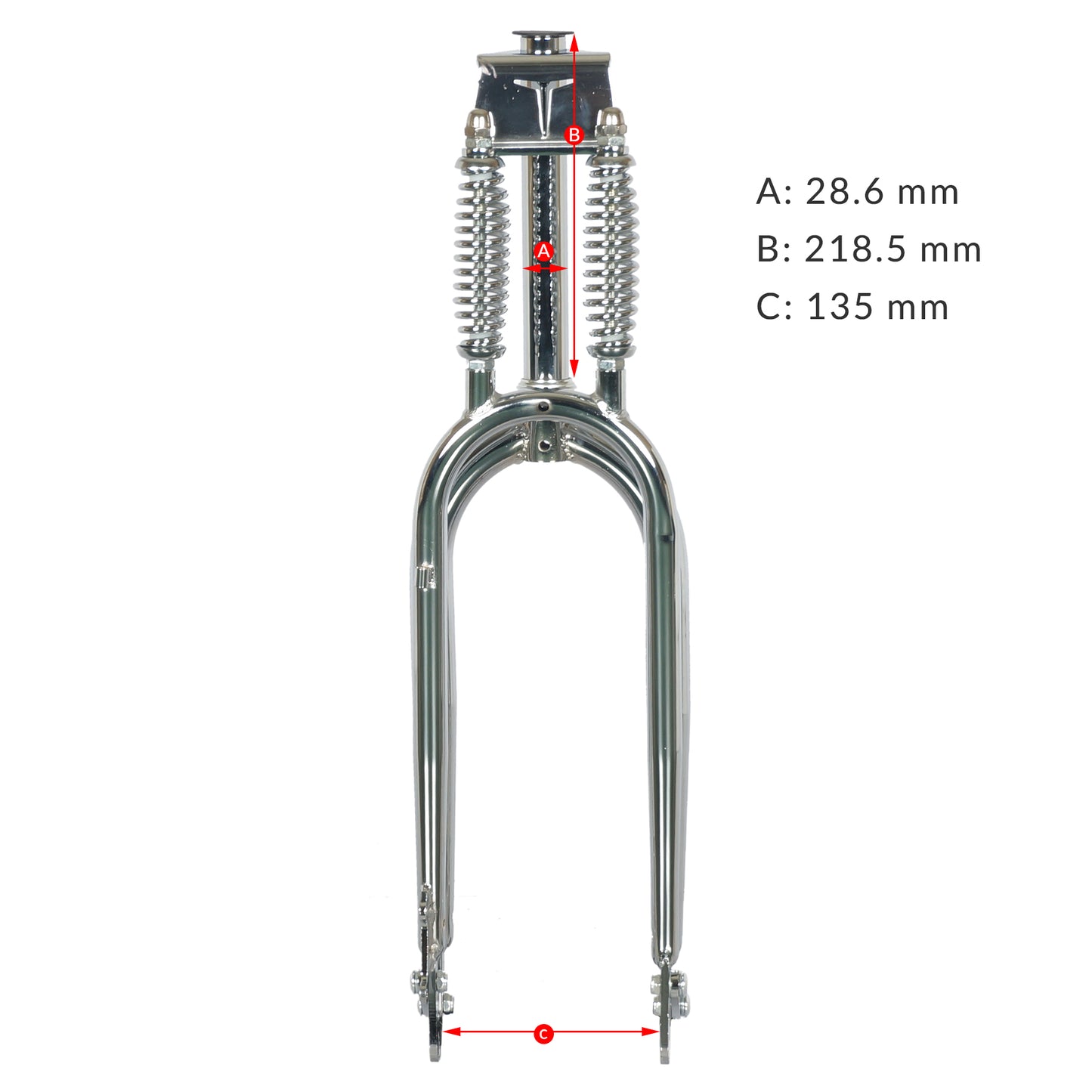 Micargi FK-DS26218135D8 26" DUAL Spring Classic Bike Fork