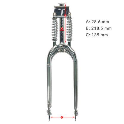 Micargi FK-DS26218135D8 26" DUAL Spring Classic Bike Fork