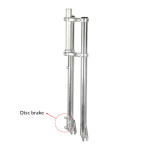 Micargi chrome 26" Chopper Bicycle Triple Tree Aluminum Crown Disc Brake Fork 1-1/8"