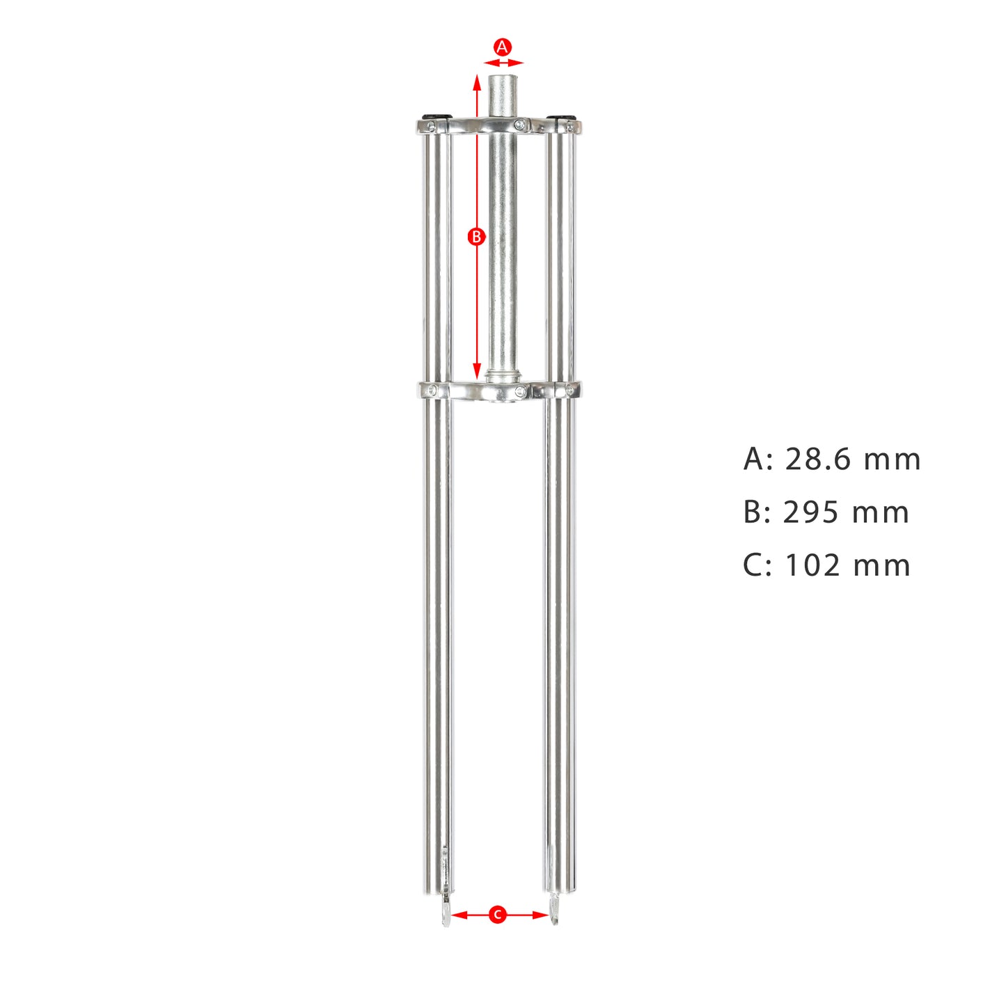 Micargi FK-TP80300102D Triple Tree Fork With Disc Brake Hub Spacing 102MM