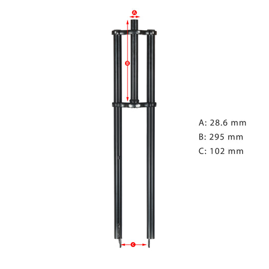 Micargi FK-TP80300102D Triple Tree Fork With Disc Brake Hub Spacing 102MM