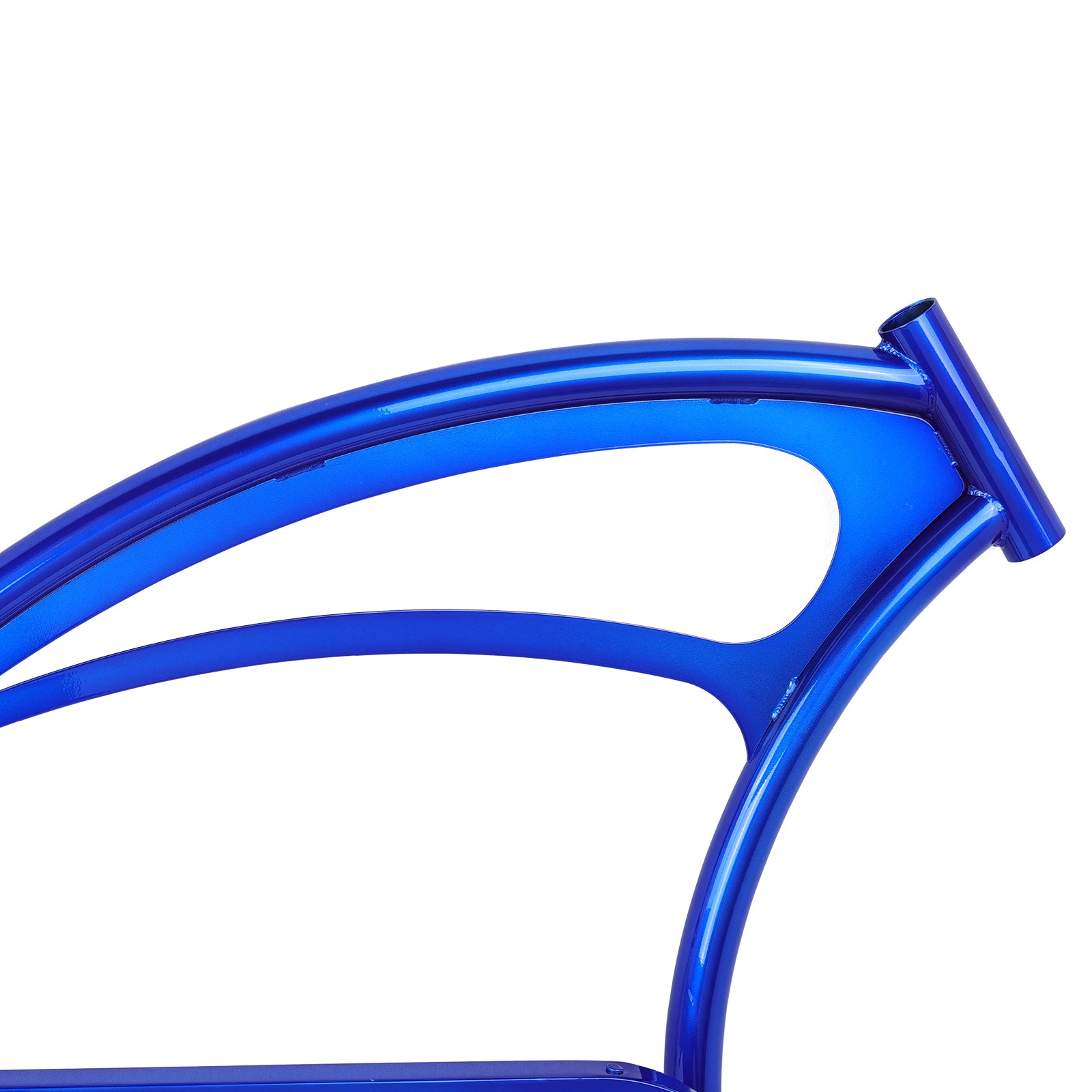 close up of Micargi Scorpion pro dts Bicycle Frame Fenders Saddle for 26" 3.0 4.0 Fat Tire Blue