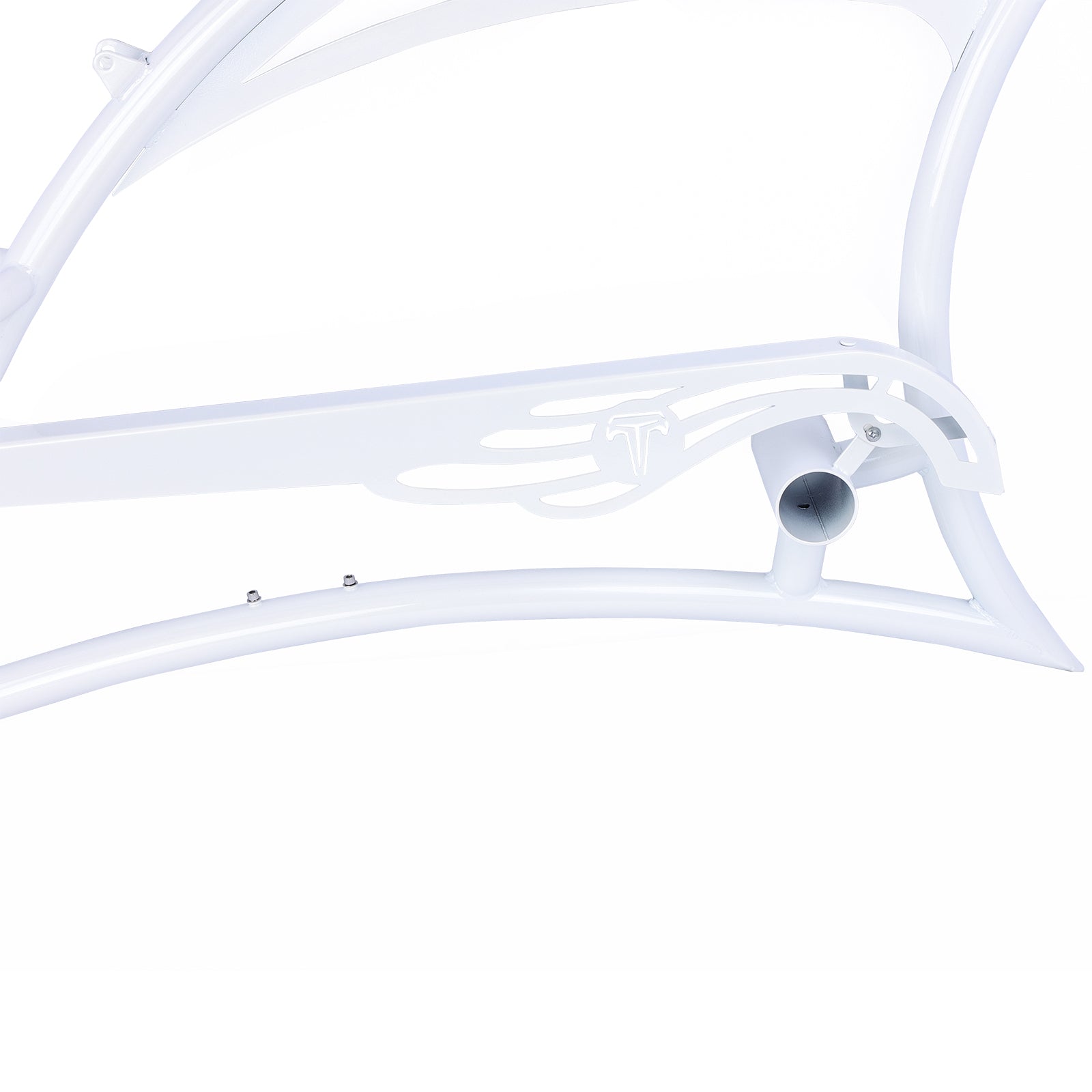 Micargi Scorpion Stretch Frame with chain gard saddle fenders 26inch white