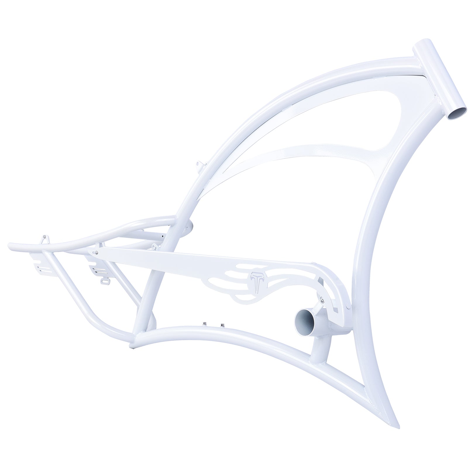 Micargi Scorpion Stretch Frame with chain gard saddle fenders 26inch white
