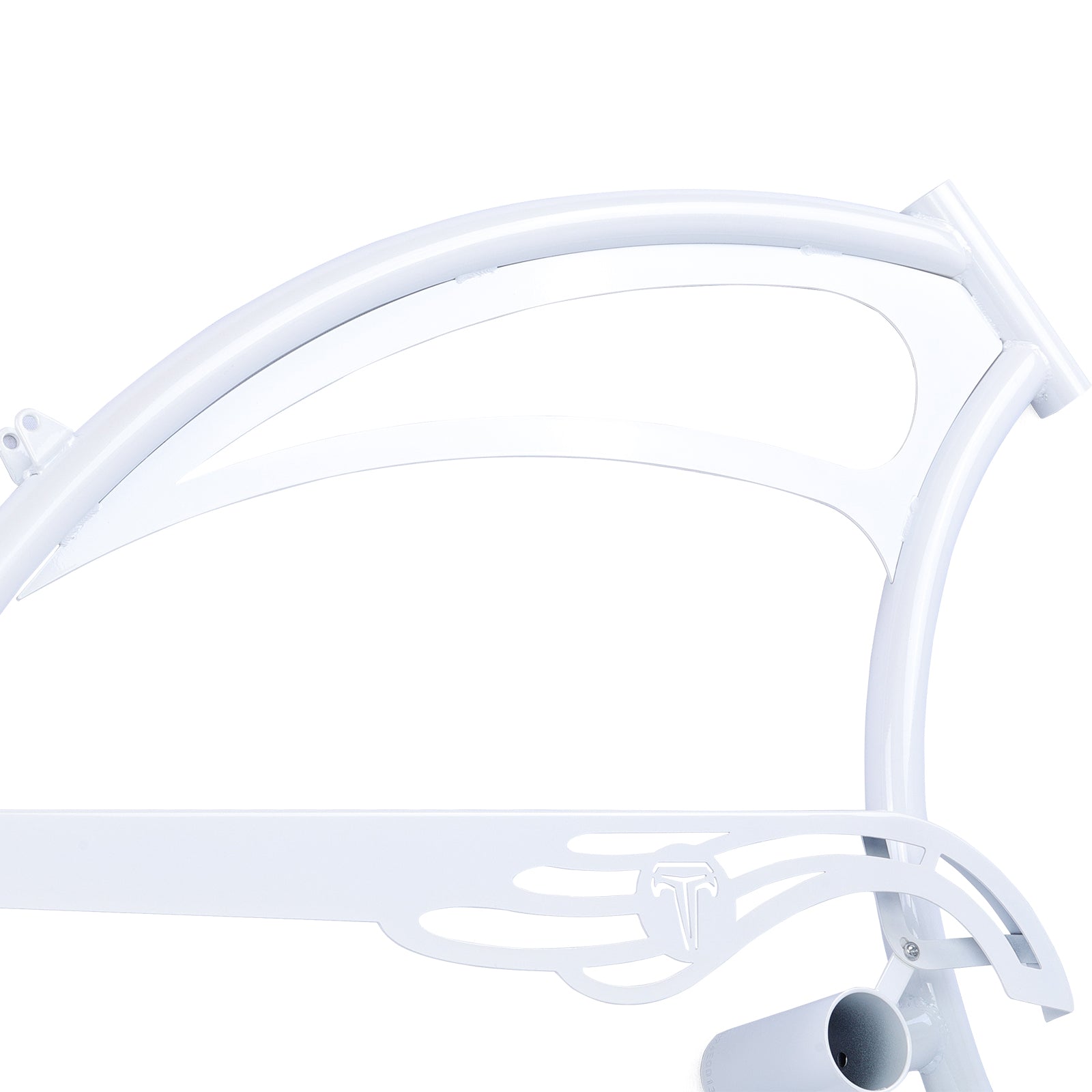 Micargi Scorpion Stretch Frame with chain gard saddle fenders 26inch white