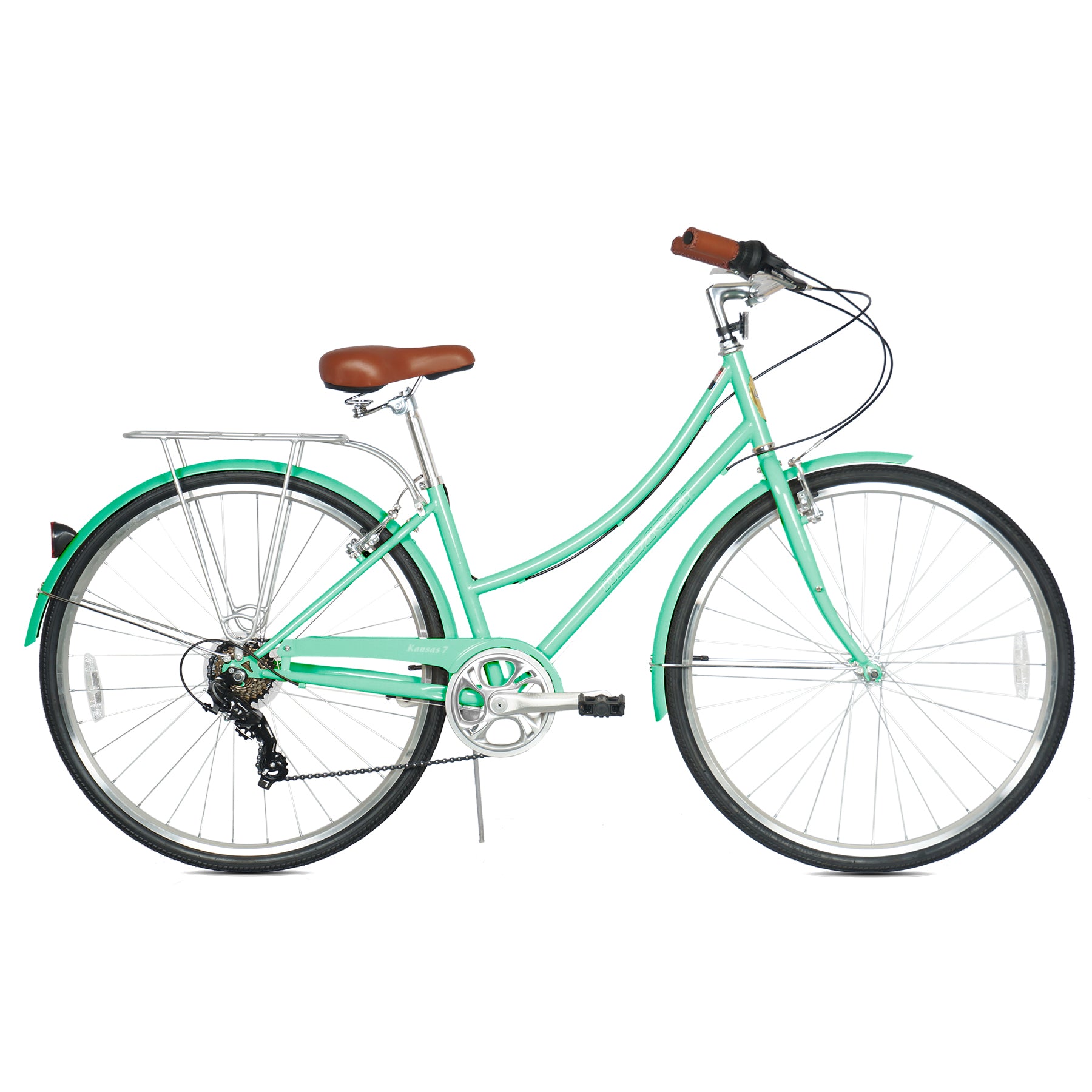Micargi Kansas Vintage City Bike with rack 7-Speed 26 inch for women