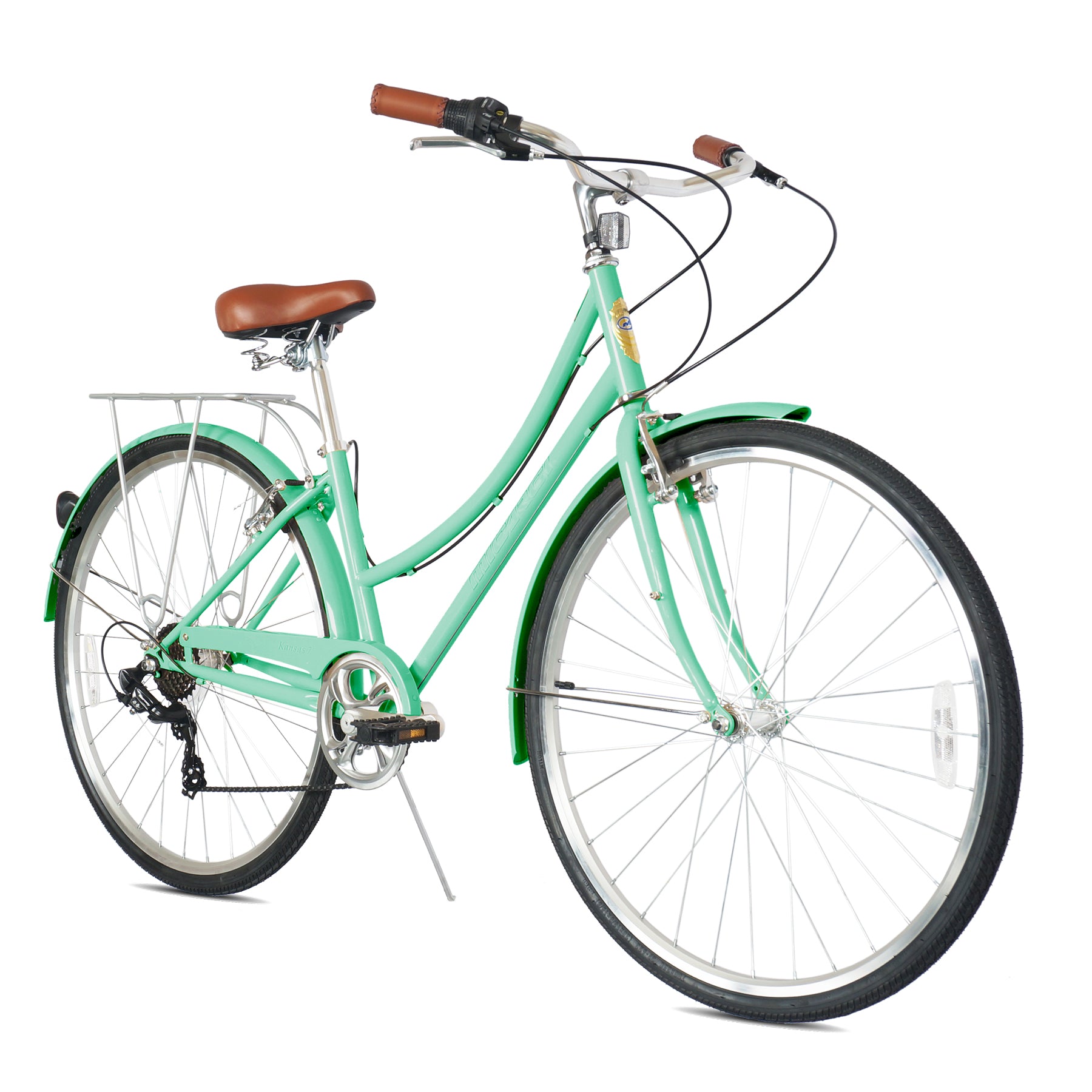 Micargi Kansas Vintage City Bike with rack 7-Speed 26 inch for women