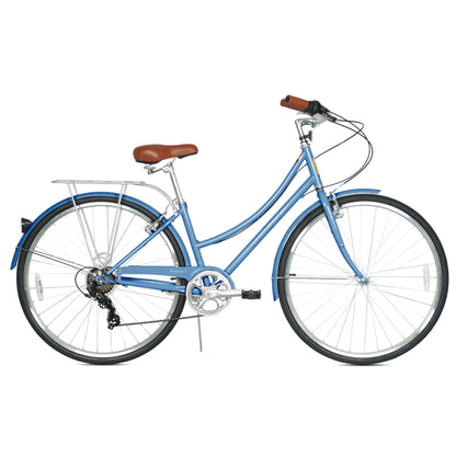 Micargi Kansas Vintage City Bike 7-Speed 26 inch blue for women