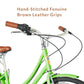 Micargi Kansas Vintage City Bike with rack 7-Speed green for women