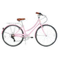Micargi Kansas Vintage City Bike with rack 7-Speed 26 inch pink for women
