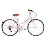 Micargi Kansas Vintage City Bike with rack 7-Speed 26 inch pink for women