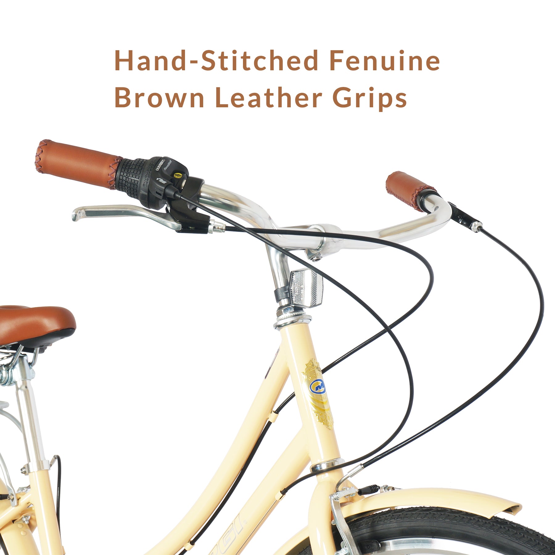 Micargi Kansas City Bike with rack 7-Speed for women reflectors