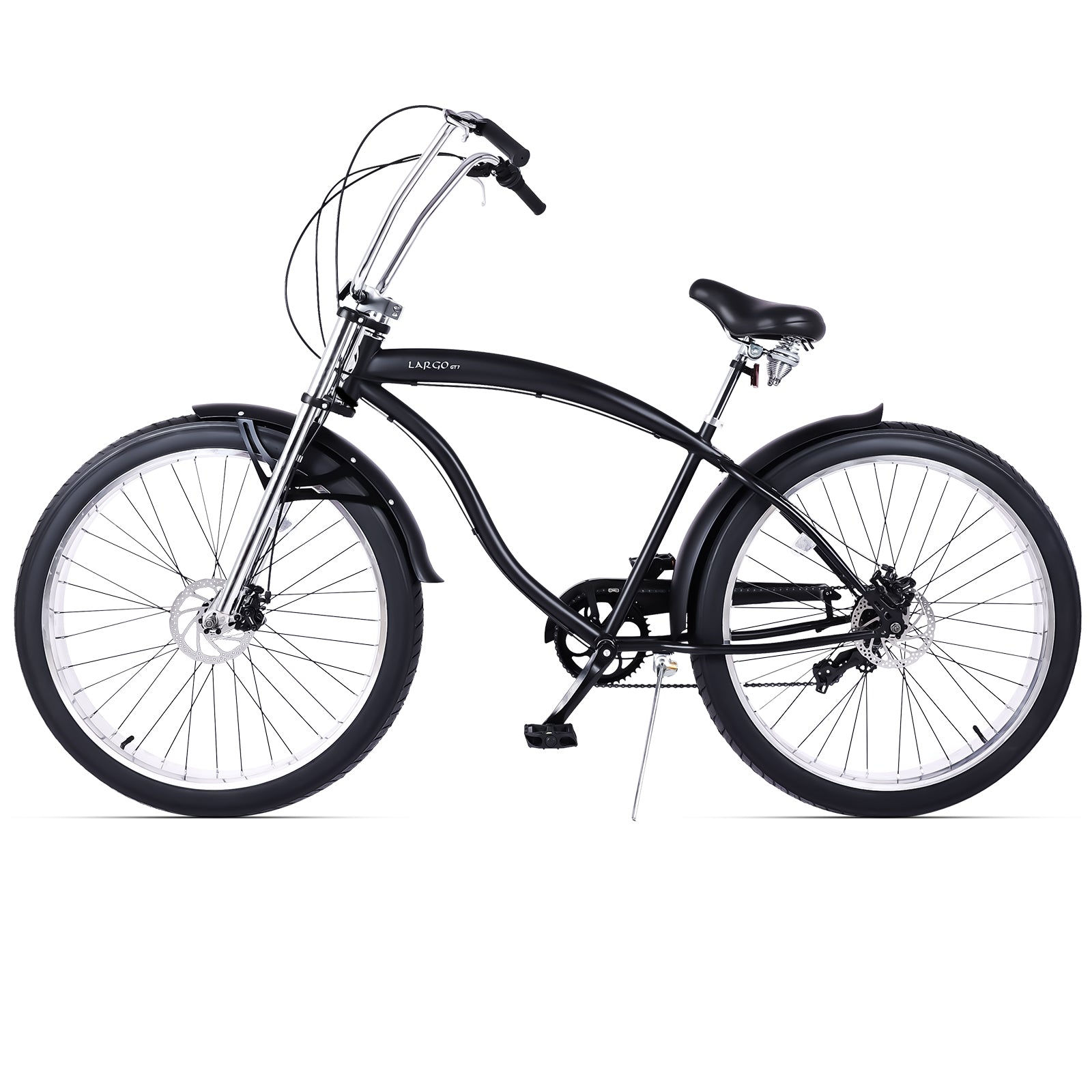Micargi Largo GT7 Beach Cruiser Bike 7-Speed 29" black