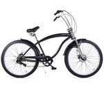 Micargi Largo GT7 Beach Cruiser Bike 7-Speed 29" black triple tree fork