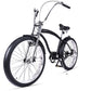 Side view of Micargi Largo GT7 Beach Cruiser Bike 7-Speed 29" black triple tree fork