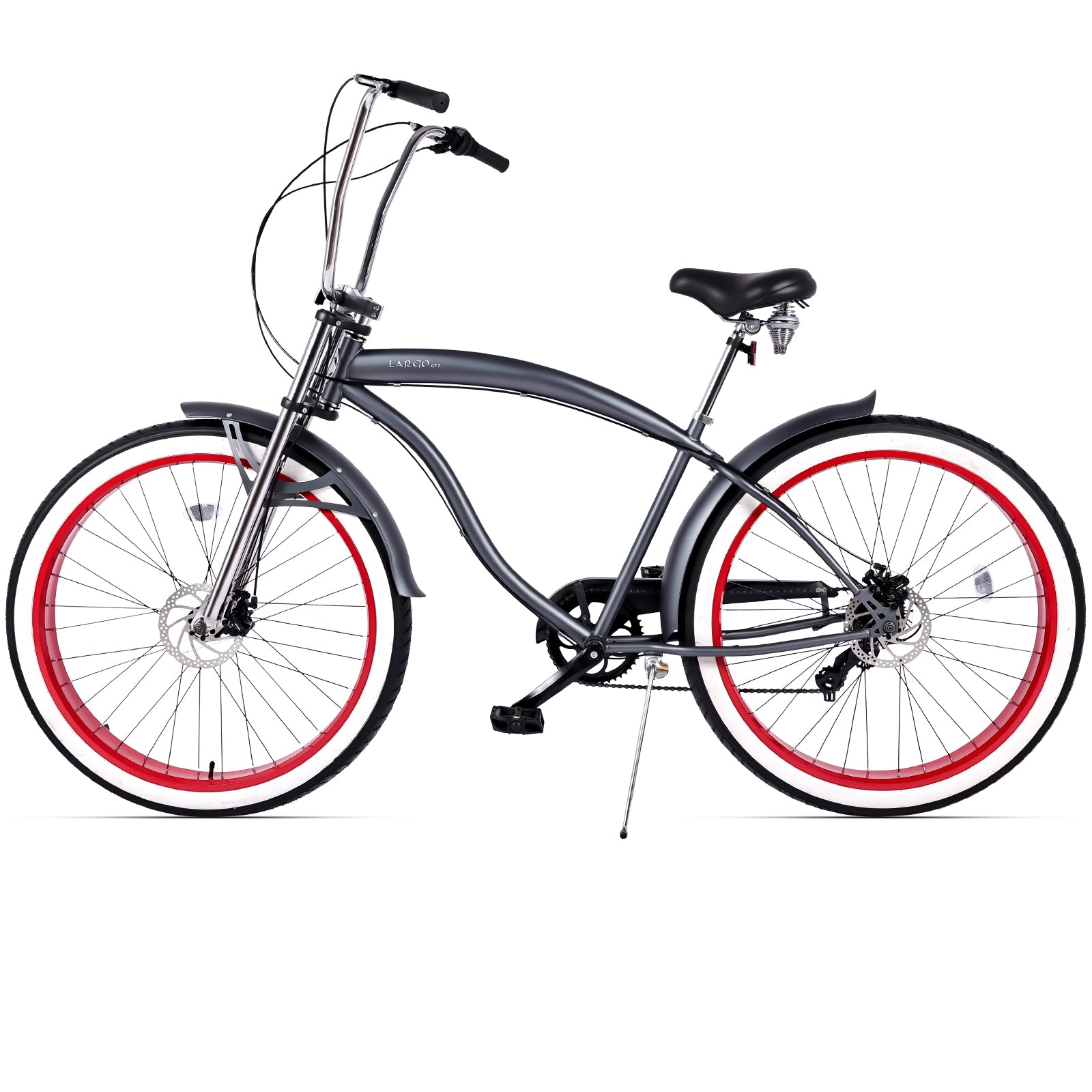 Micargi Largo GT7 Beach Cruiser Bike 7-Speed 29" grey