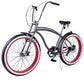 side view of Micargi Largo GT7 Beach Cruiser Bike 7-Speed 29" grey