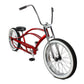 side view of Micargi Bronco3.0 26" Cruiser Beach Bike in red polish rim