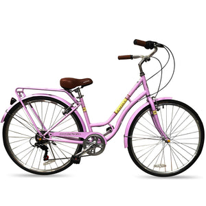 Micargi EMMY V7 Step-Thru City Bike Disc Brake 7-speed in Pink