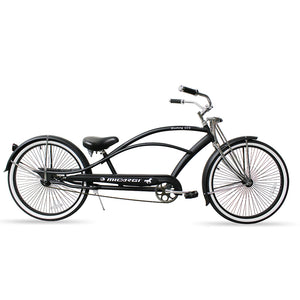 Micargi Mustang GTS Cruiser Bike in matte black low handlebar