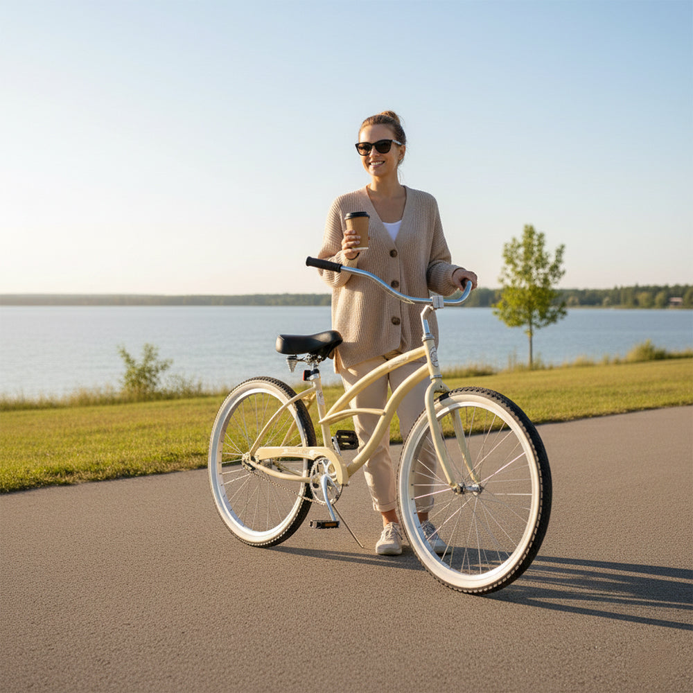 Micargi Pantera 26 Inch Women's Beach Cruiser Bike 1 Speed/ 7 Speed