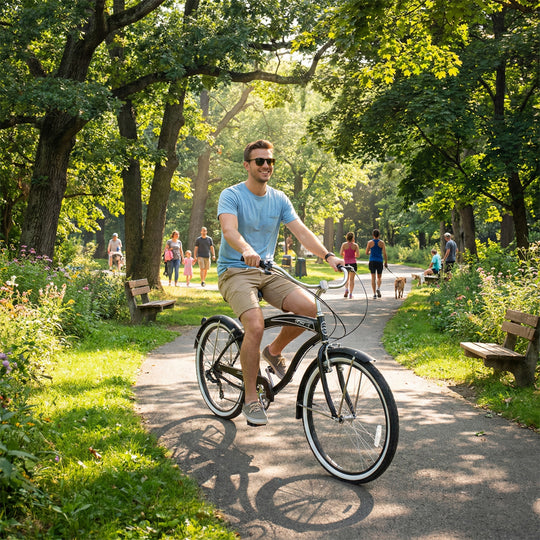 Micargi 26" Rover Lightweight Beach Cruiser Bike for Men