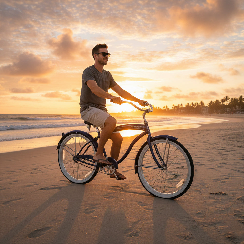 Micargi 26" Rover Lightweight Beach Cruiser Bike for Men