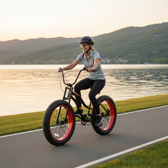 Micargi Slugo SS Female 26"*4" Fat Tire with 7-Speed Disc Brake Beach Cruiser Bike