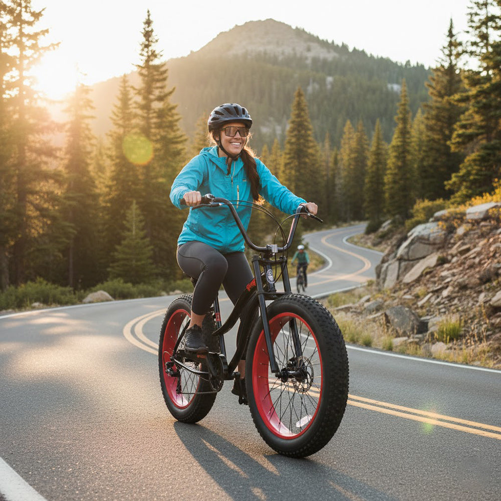 Micargi Slugo SS Female 26"*4" Fat Tire with 7-Speed Disc Brake Beach Cruiser Bike