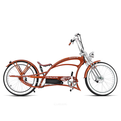 Severus DTS brown 800W electric chopper stretch cruiser e-bike