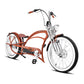 Severus DTS brown electric chopper bike front 45 degree view