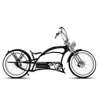 Severus DTS black 800W electric chopper stretch cruiser e-bike