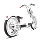 Severus DTS white stretch cruiser e-bike rear 45 degree view